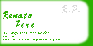 renato pere business card