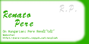 renato pere business card